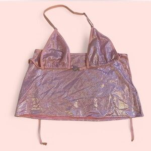 Pink Iridescent Halter Top